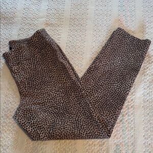 NIC+ZOE Savannah Spot wonderstretch pant * brown leopard print pants sz 8